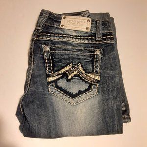 Miss Me Women's Ankle Cropped Distressed Jeans 28 JE1096AC3
